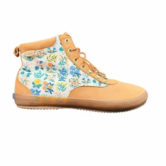 Keds x Rifle Paper Co Scout Wildflower Leather Boots 10 W wide width - Picture 8 of 13